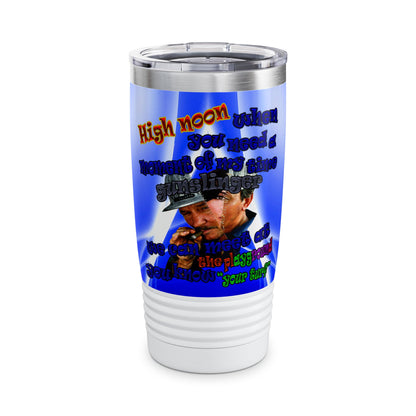 high noon - Ringneck Tumbler, 20oz (blue-white wave)