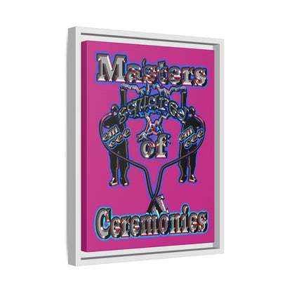 em cee squared - framed canvas art (pink)