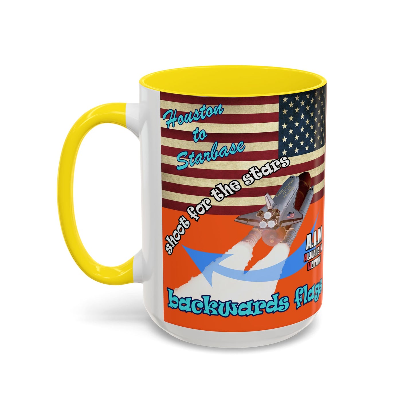 shoot for the stars - Accent Mug (orange)
