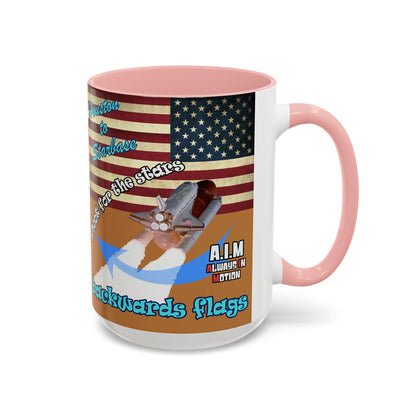 shoot for the stars - Accent Mug (light brown)
