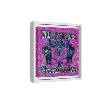 em cee squared - framed canvas art (pink swirl)