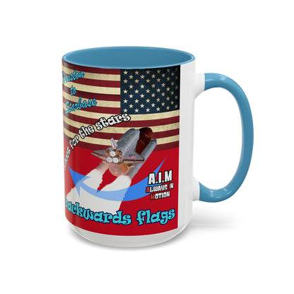 shoot for the stars - Accent Mug (dark red)