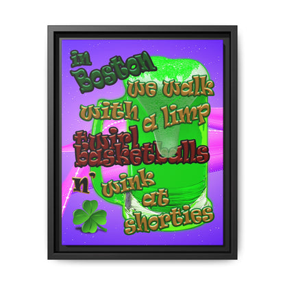 celtics logo - framed canvas art (purple-pink wave)