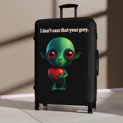 I don't care that your grey - Suitcase (black)