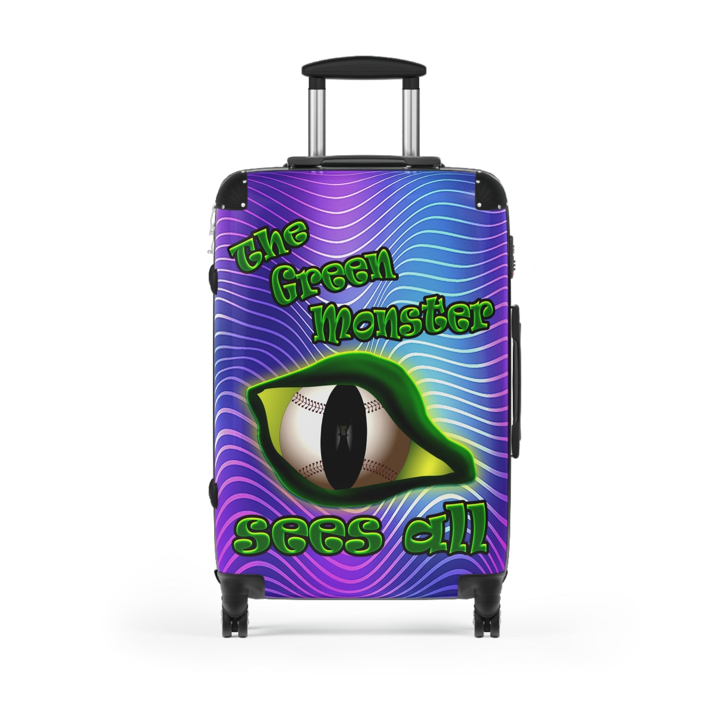 green monster - Suitcase (purple wave)