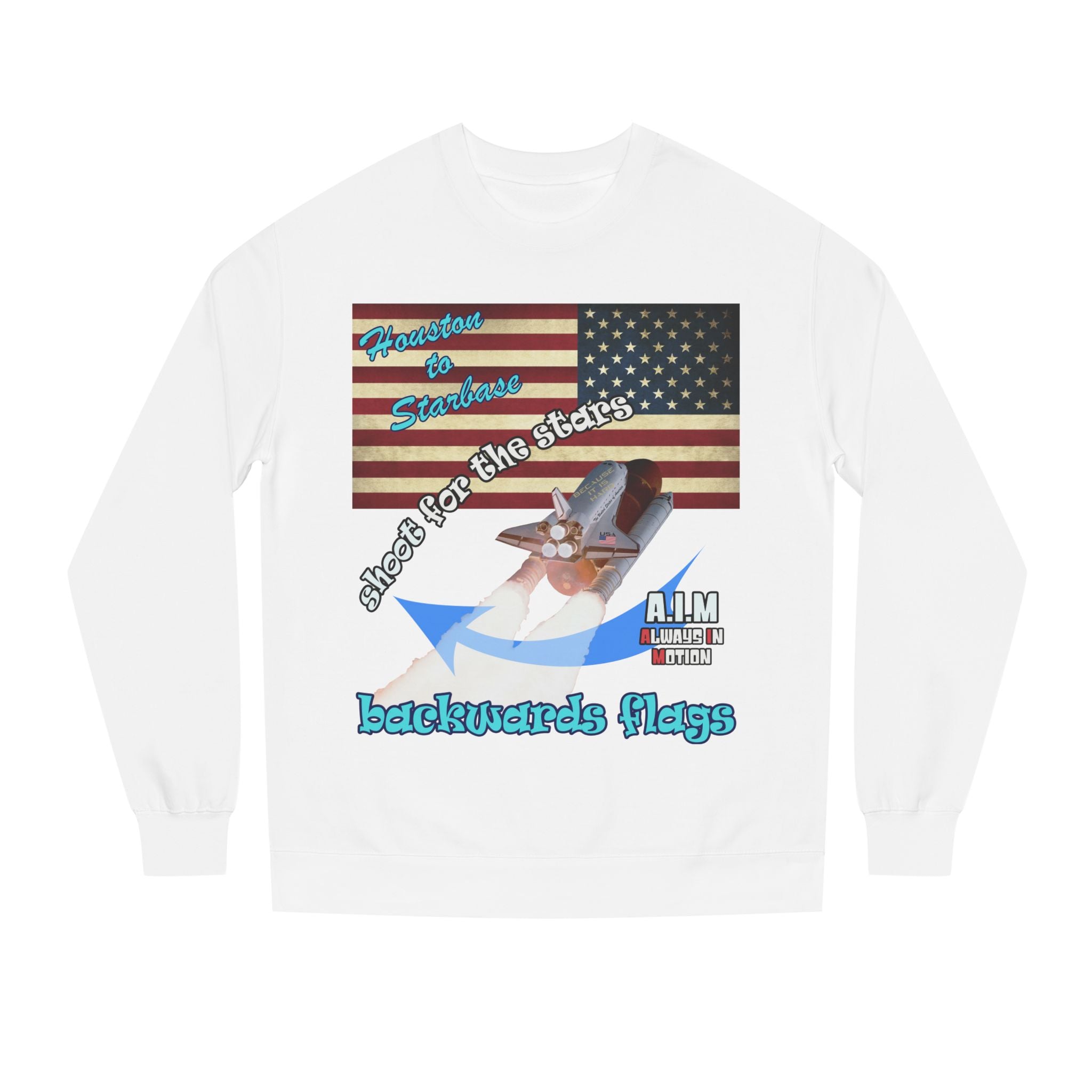 shoot for the stars - Unisex Crew Neck Sweatshirt