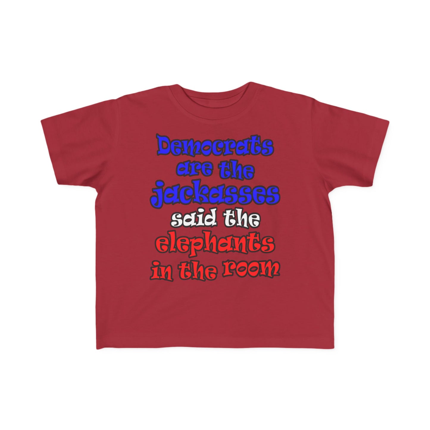 donkeys and elephants - Toddler's Fine Jersey Tee