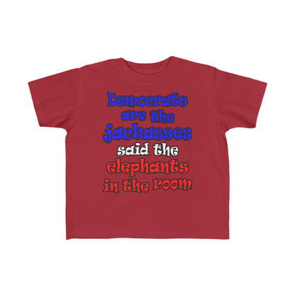 donkeys and elephants - Toddler's Fine Jersey Tee
