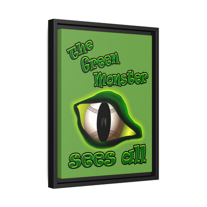 green monster - framed canvas art (green)