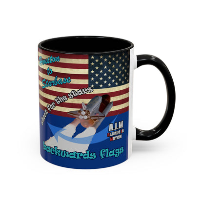 shoot for the stars - Accent Mug (dark blue)