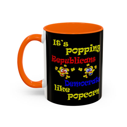 popping like popcorn - Accent Mug (black)