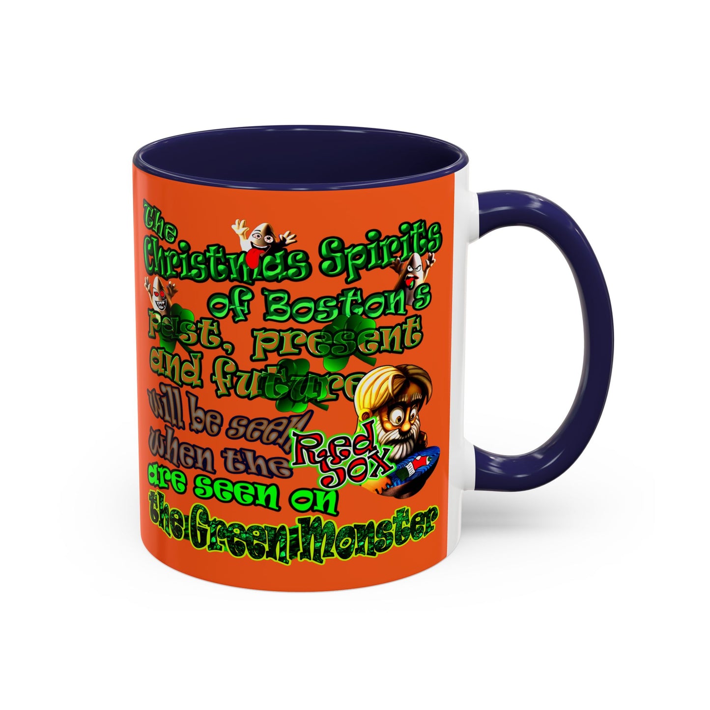 christmas spirits of boston - Accent Mug (orange)