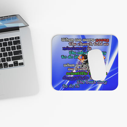 doggystyle - Mouse Pad (Rectangle) (blue-white wave)