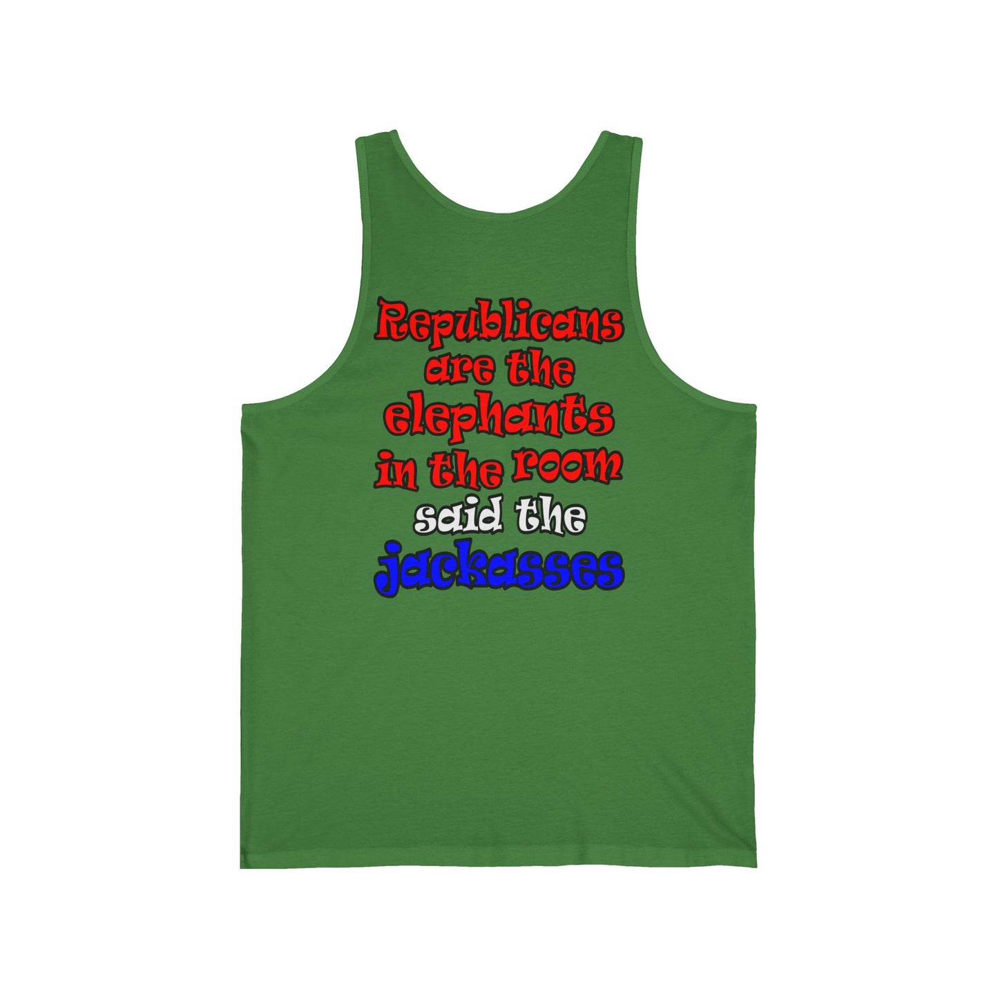 donkeys and elephants - Unisex Jersey Tank