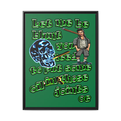 og - framed canvas art (dark green)