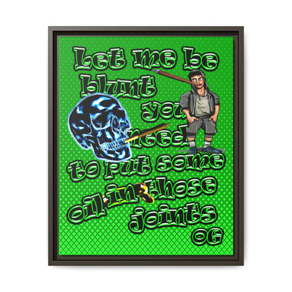 og - framed canvas art (logo green)