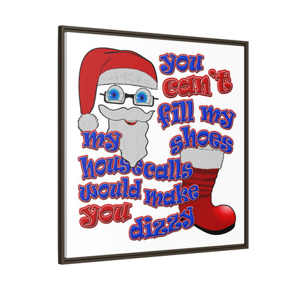 santa's shoes - framed canvas art (white)