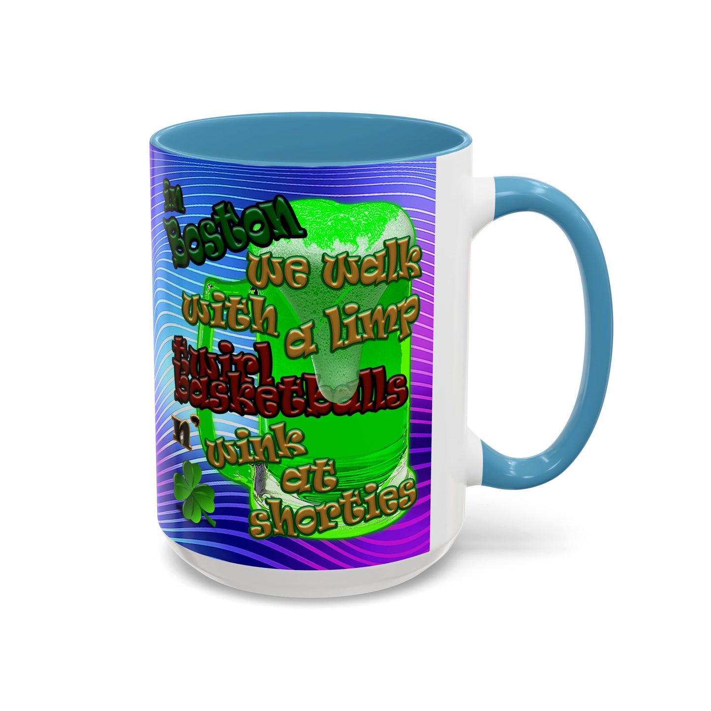 celtics logo - Accent Mug (purple wave)