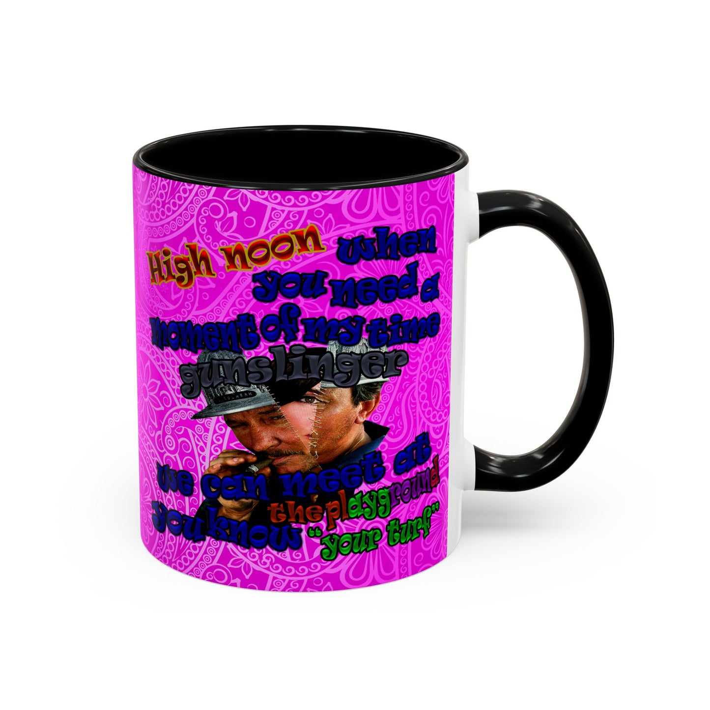 high noon - Accent Mug (pink swirl)