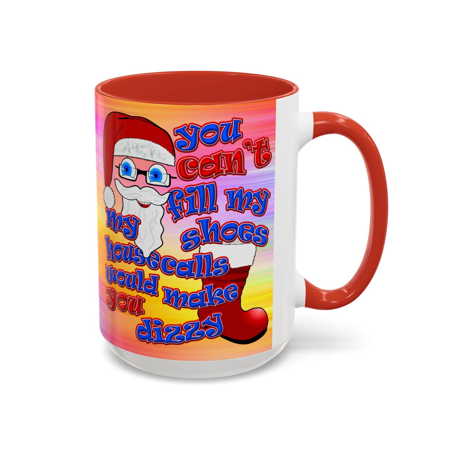 santa's shoes - Accent Mug (color blur)