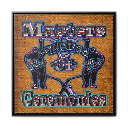 em cee squared - framed canvas art (brown papyrus)