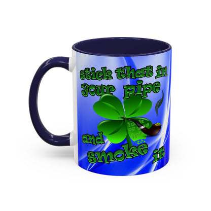 celtics logo - Accent Mug (blue-white wave)
