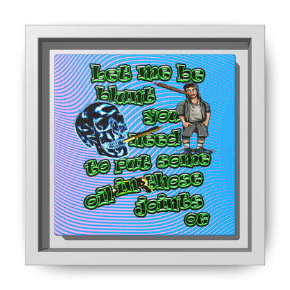 og - framed canvas art (light blue-purple wave)
