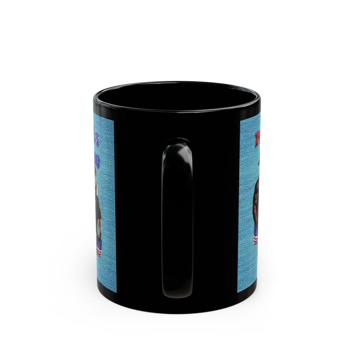 rw&b lives matter - Black Mug (faded blue)