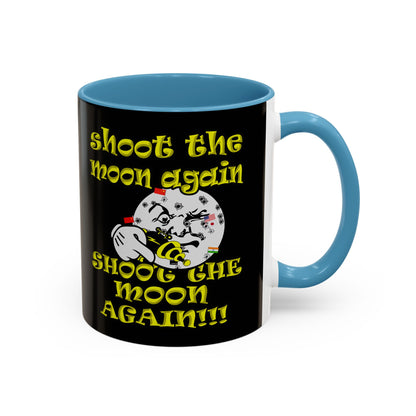 shoot the moon again - Accent Mug (black)