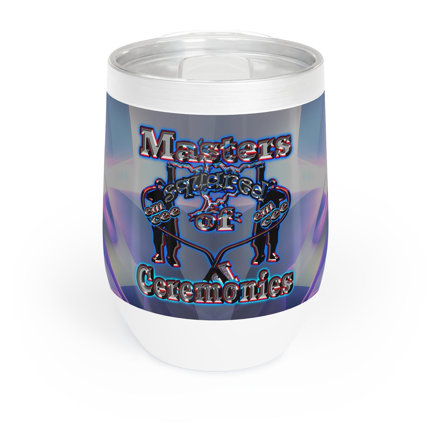 em cee squared - Chill Wine Tumbler (grey-pink wave)