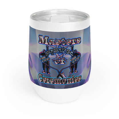 em cee squared - Chill Wine Tumbler (grey-pink wave)