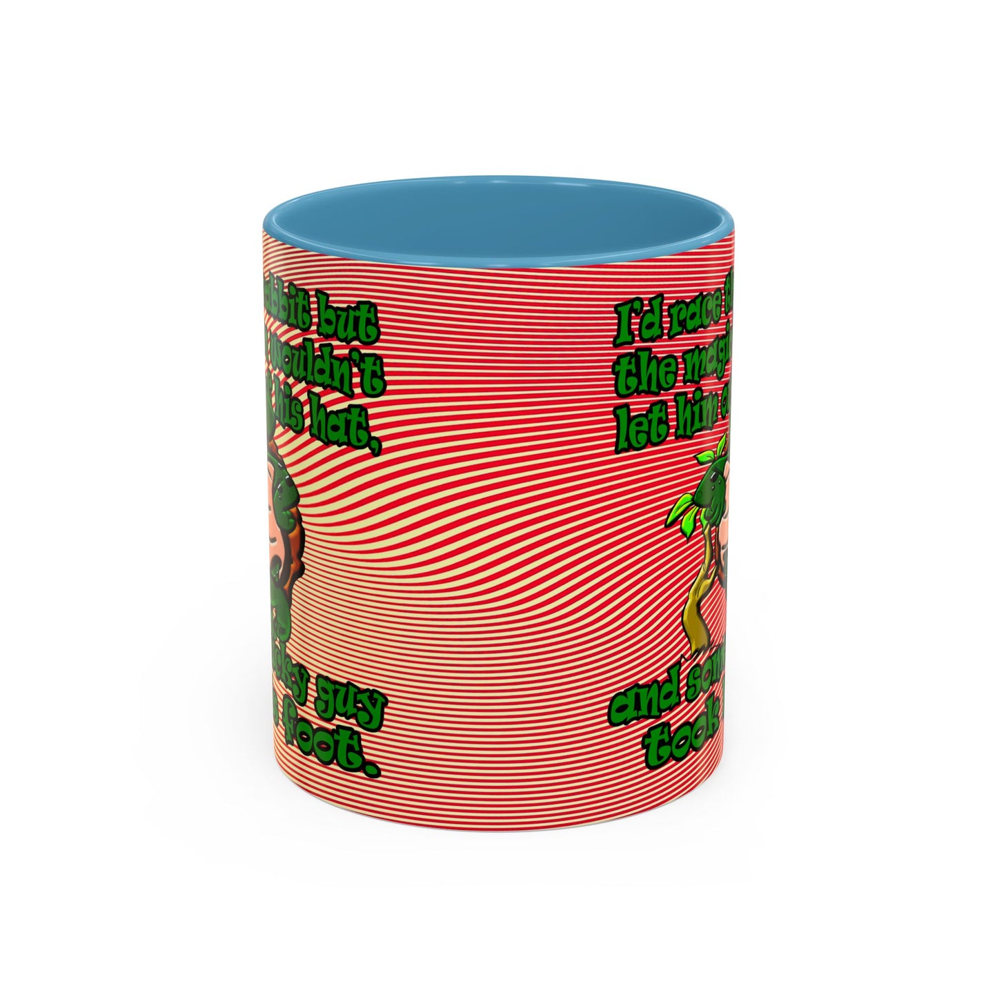 turtle race - Accent Mug (yellow-orange wave)