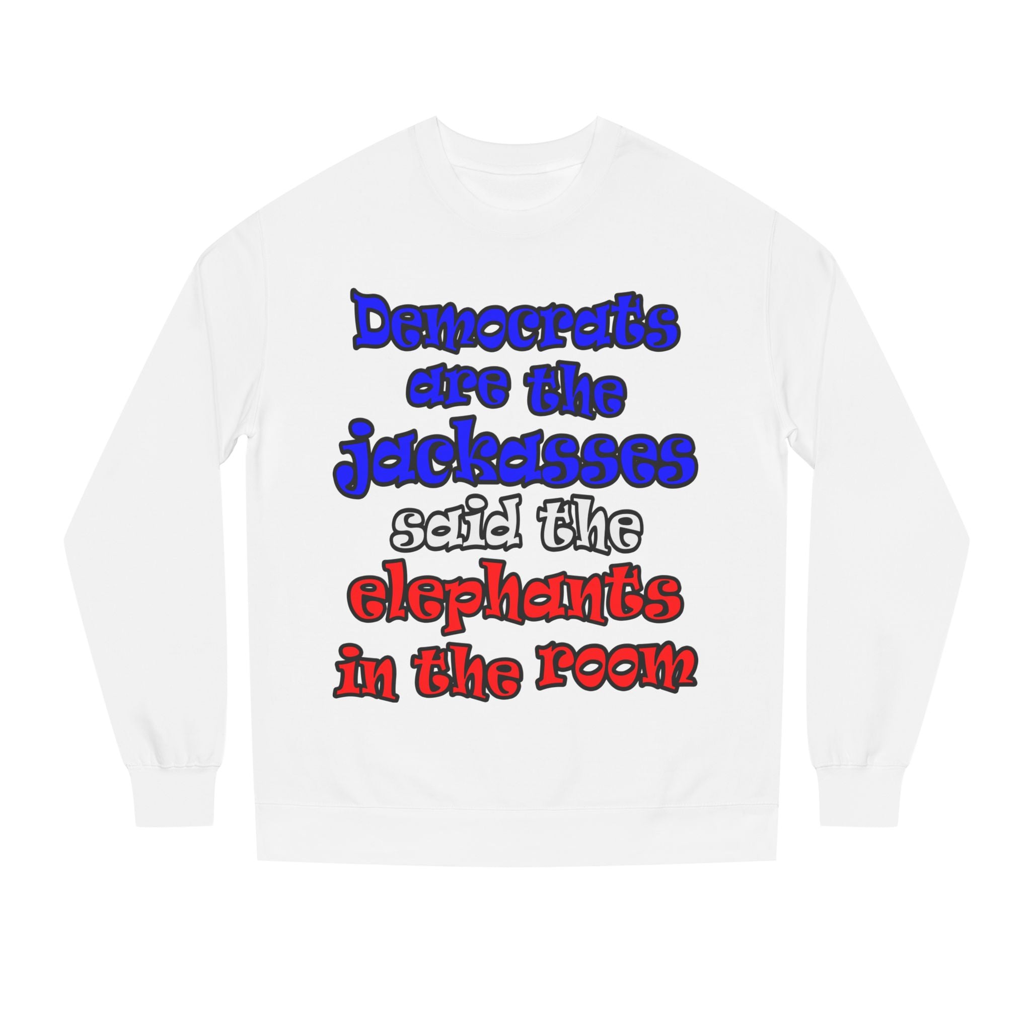 donkeys and elephants - Unisex Crew Neck Sweatshirt