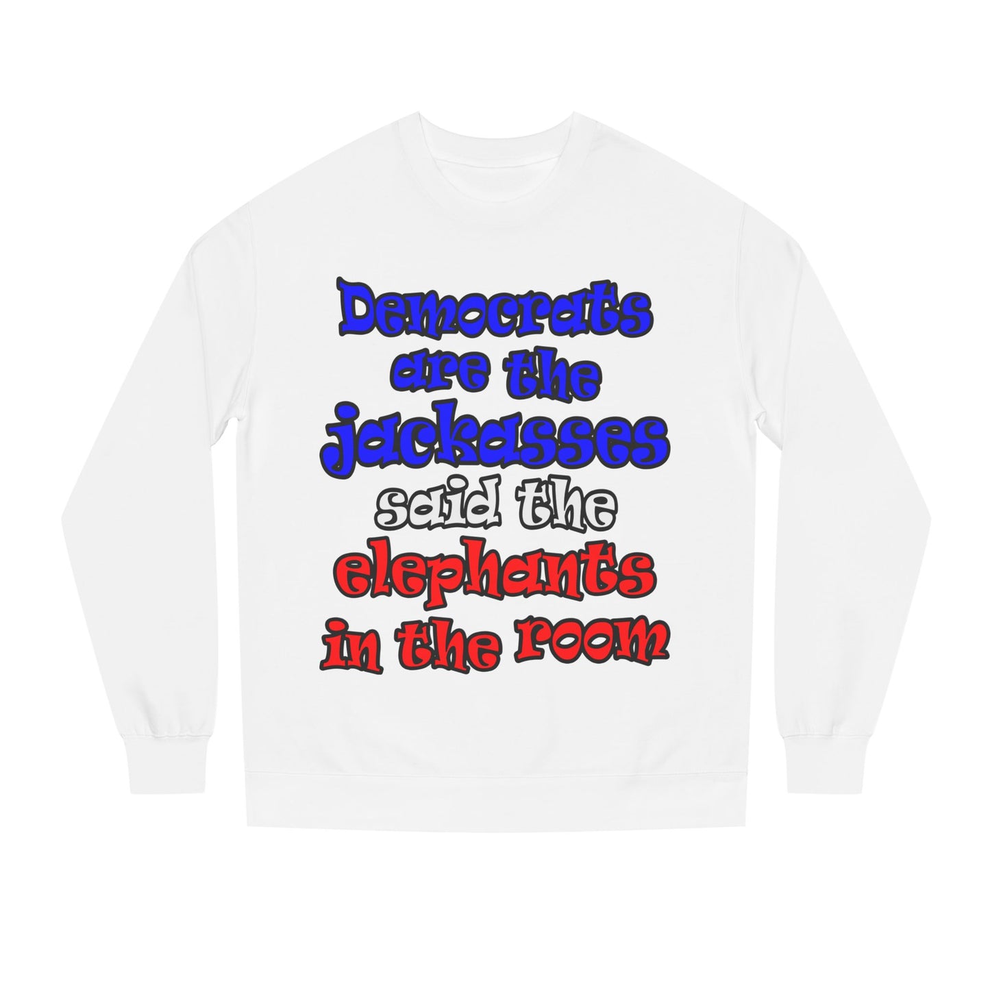 donkeys and elephants - Unisex Crew Neck Sweatshirt