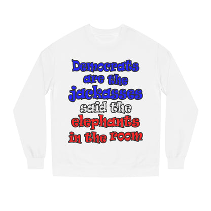 donkeys and elephants - Unisex Crew Neck Sweatshirt