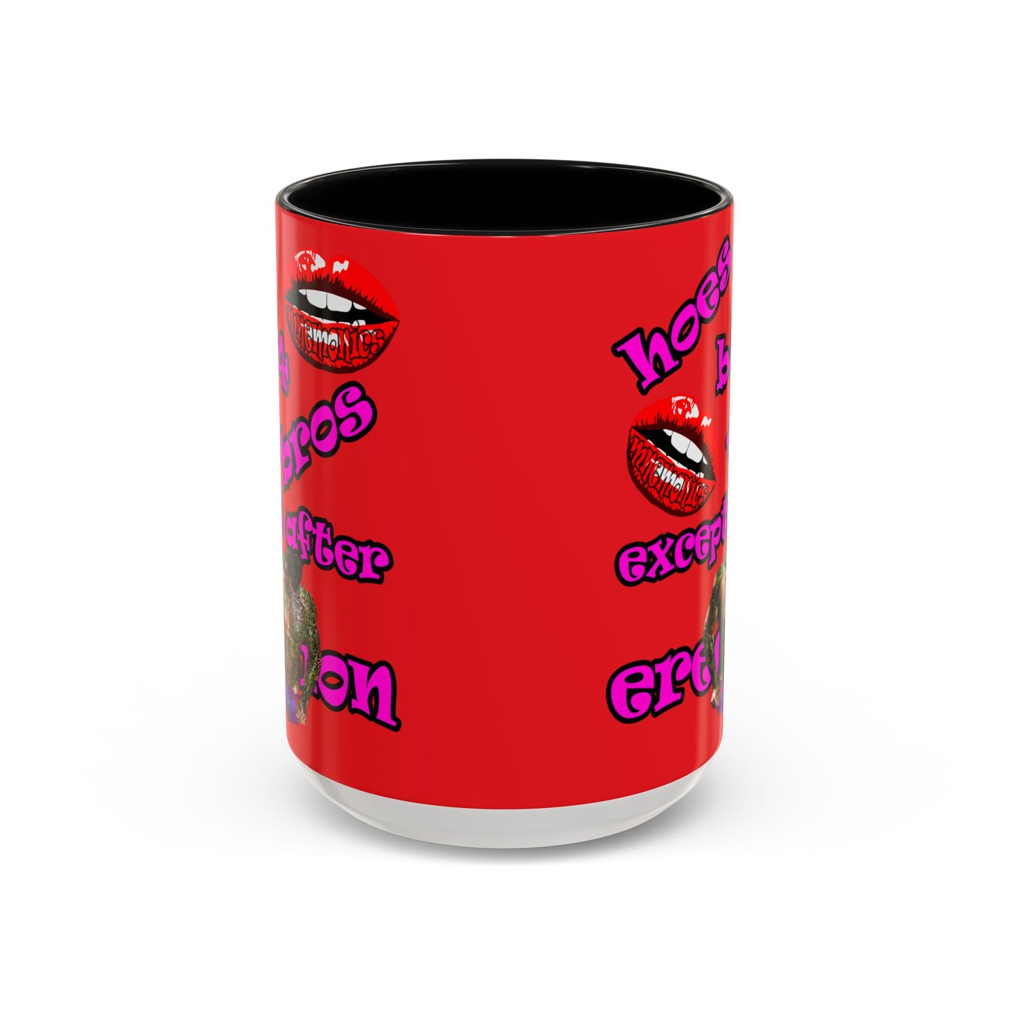 hoes b4 bros - Accent Mug (red)