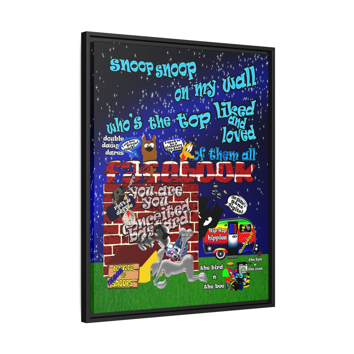 snoops - framed canvas art
