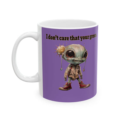 I don't care that your grey - White Mug (light purple)