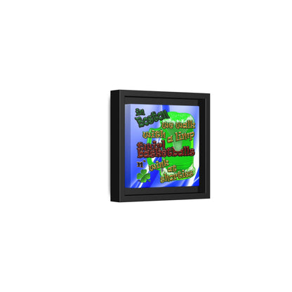 celtics logo - framed canvas art (blue-white wave)