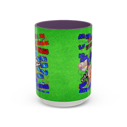 drop the beat - Accent Mug (green turf)
