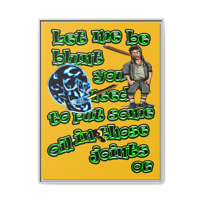 og - framed canvas art (yellow)