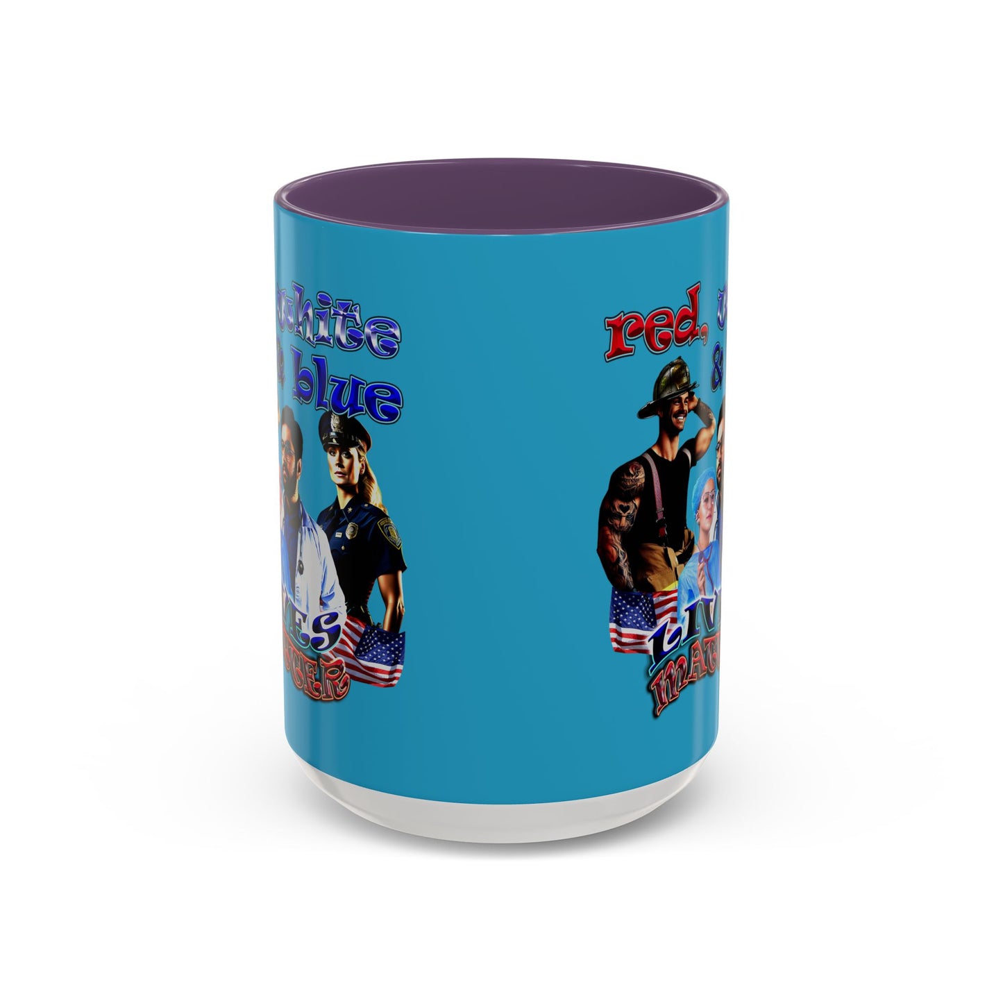 rw&b lives matter - Accent Mug (turquoise)