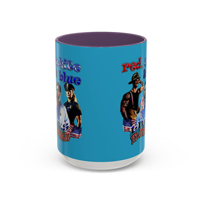 rw&b lives matter - Accent Mug (turquoise)