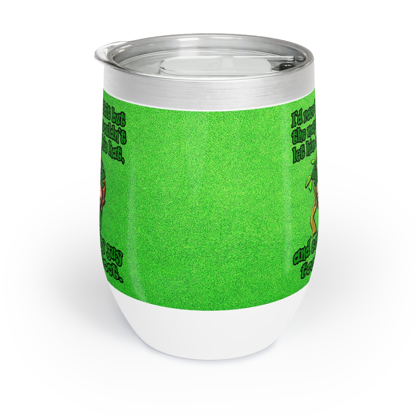 turtle race - Chill Wine Tumbler (green turf)