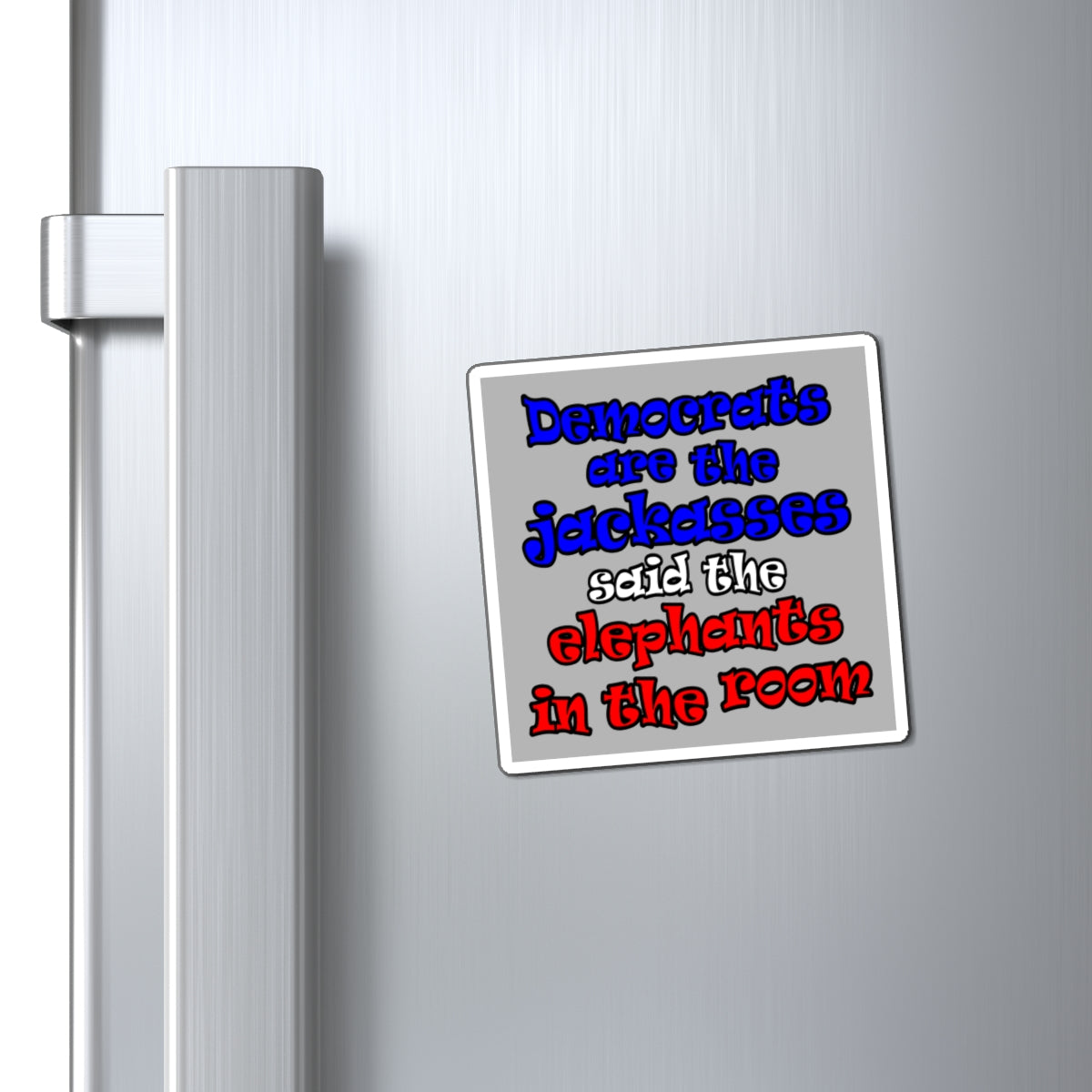 donkeys and elephants - Magnets - (light grey)