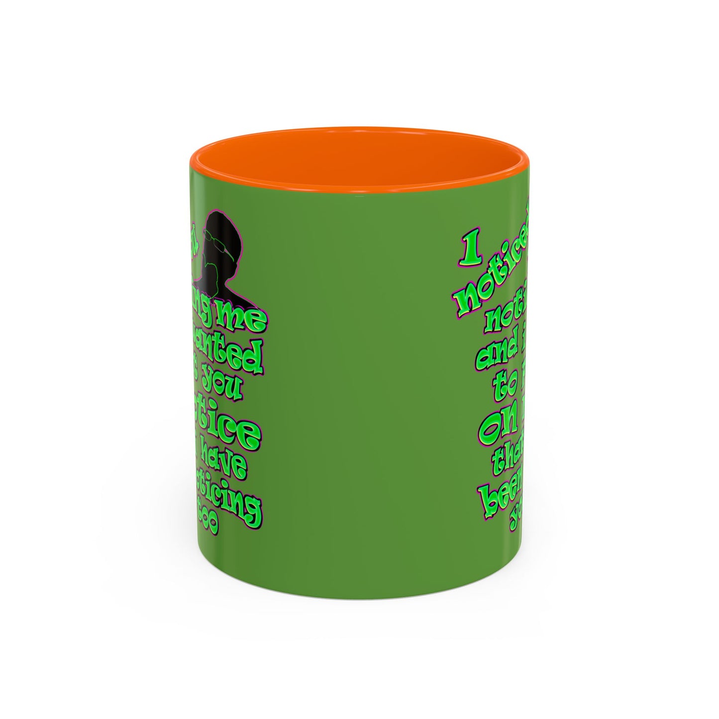 noticed you noticing - Accent Mug (green)
