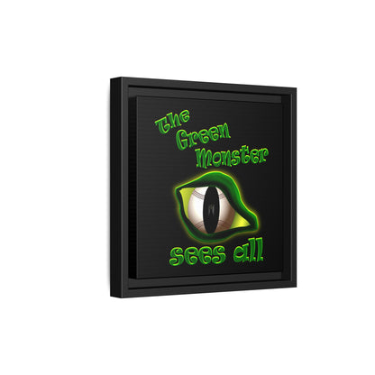 green monster - framed canvas art (black)