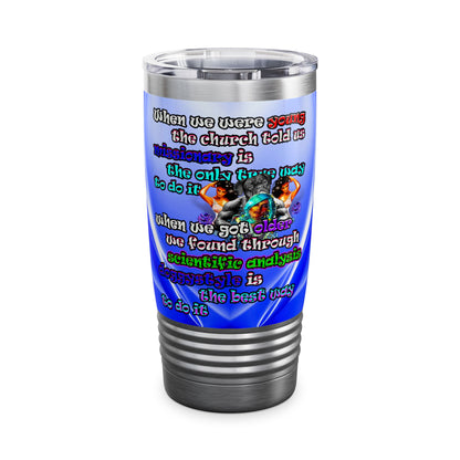 doggystyle - Ringneck Tumbler, 20oz (blue-white wave)