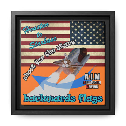 shoot for the stars - framed canvas art (crusta)