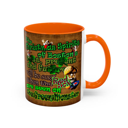 christmas spirits of boston - Accent Mug (brown papyrus)
